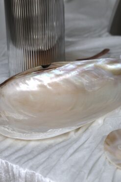 Perlemorsfarvet skål til bordservice