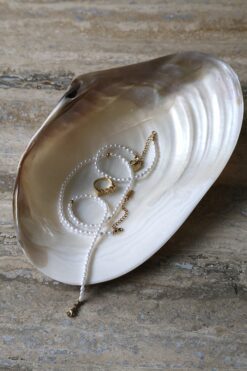 Perlemorsfarvet skål til dine accessories